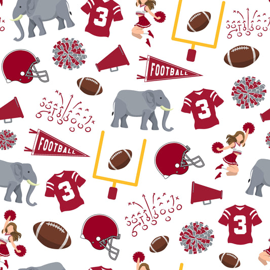 Crimson Football Zippy