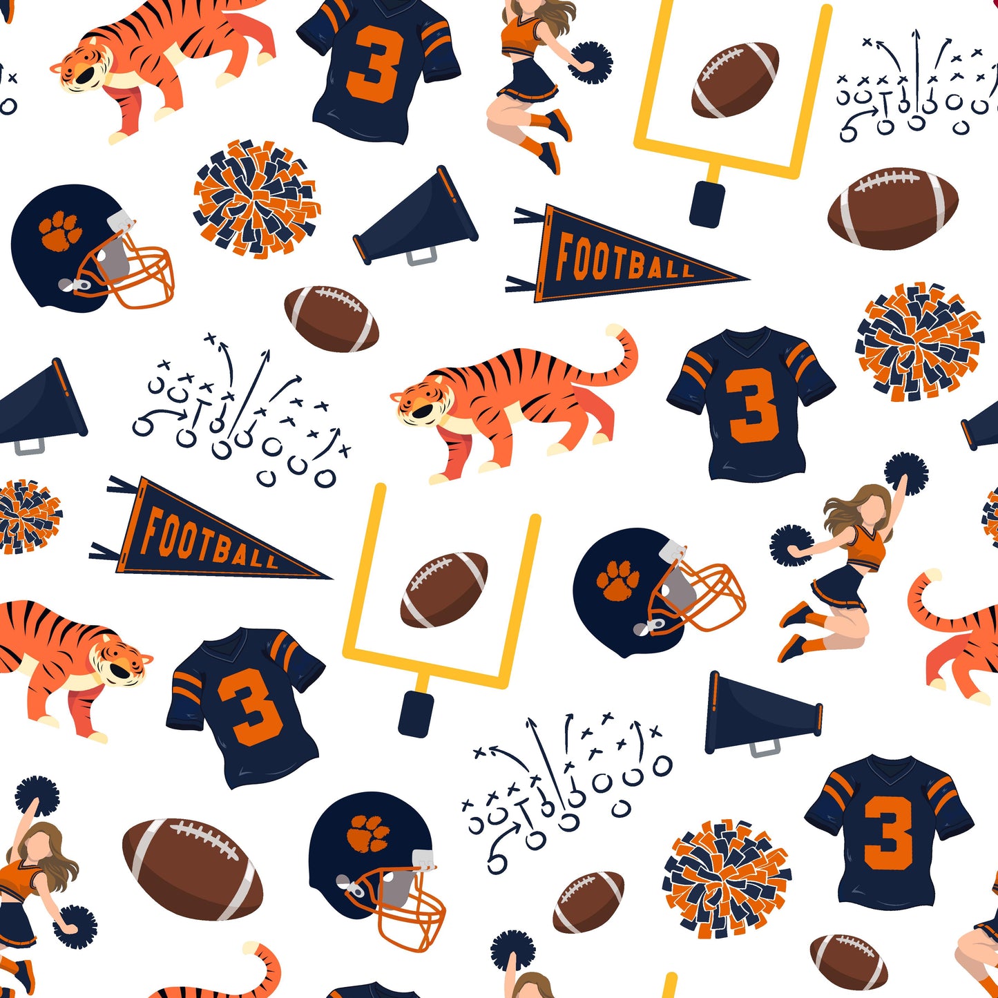 Navy/Orange Two Piece Set