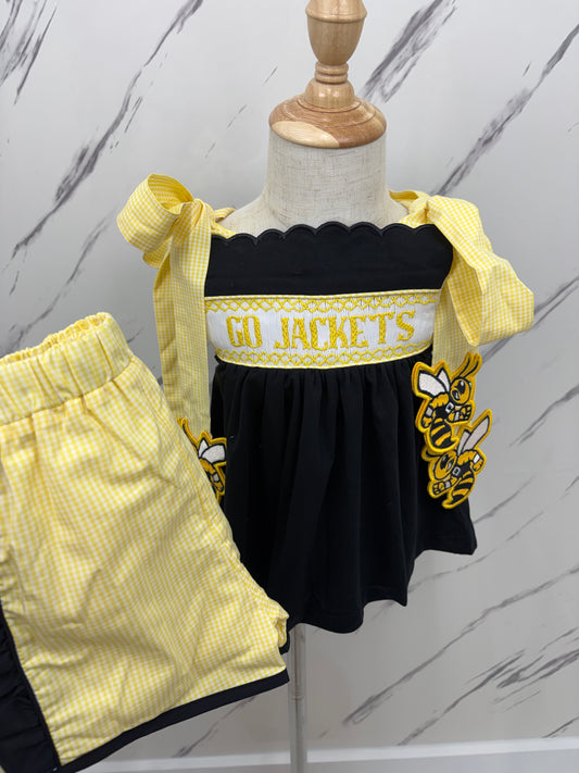 Yellow Jackets Shorts Set