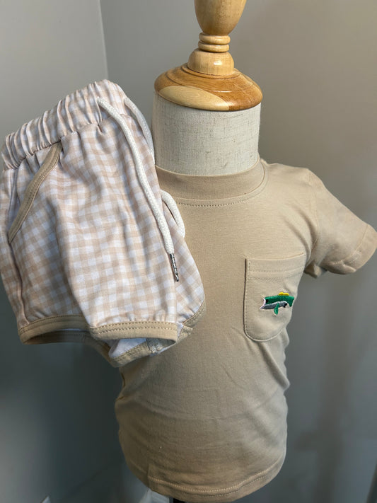 Bass Fish Shorts Set