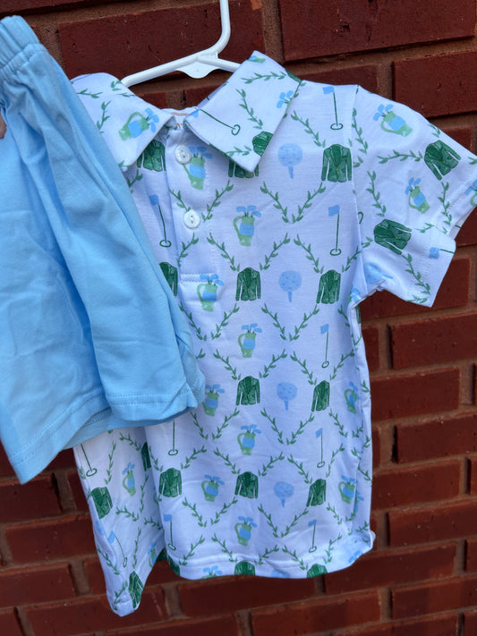 Golf Polo Shorts Set