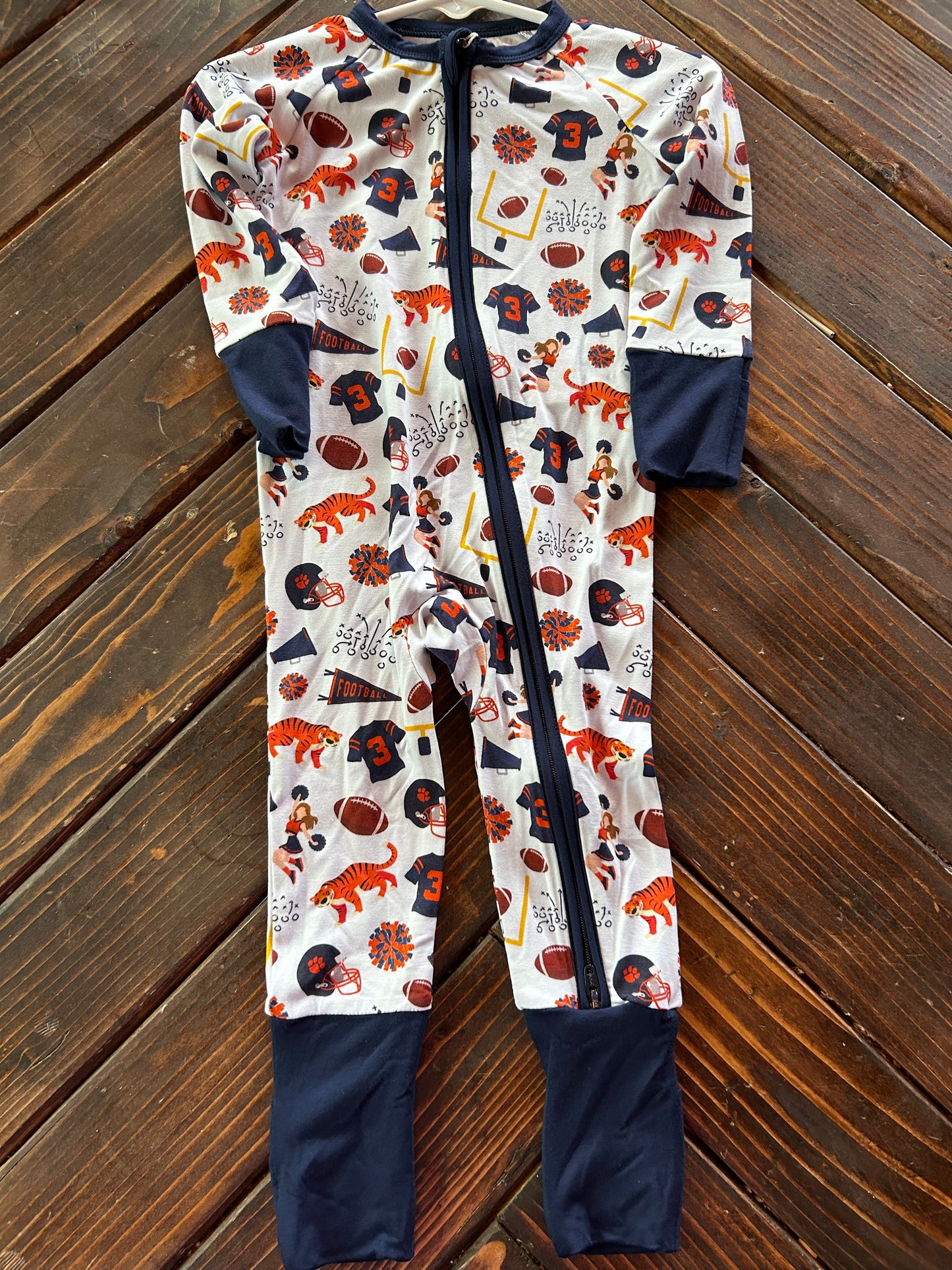 Navy/Orange Football Zippies