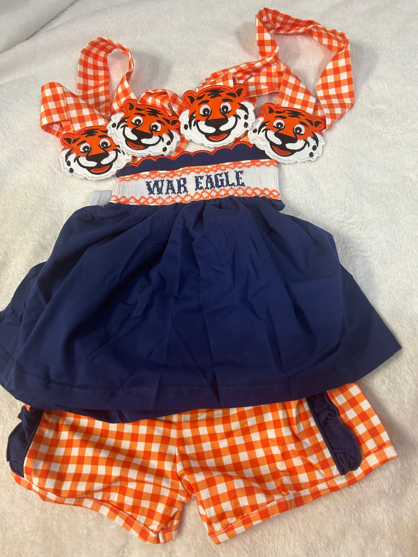 War Eagle Smocked Shorts Set
