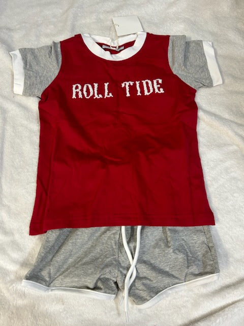 Roll Tide French Knot Shorts Set